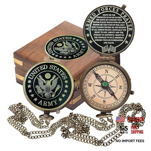 Army Gift, U.S Army Military for Men and Women, Engraved Army Army Wooden Box