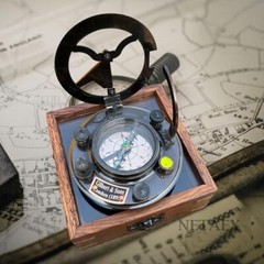 Sundial Compass, Personalized Engraved Brass Compass, Antique Brass & Copper