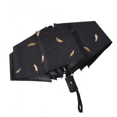 95cm Umbrella with Feather Pattern Windproof Design for Sun and Rain Use