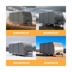 RV Covers for Travel Trailers, 22-24ft Heavy Duty Camper Cover, 7 Layers Extr…