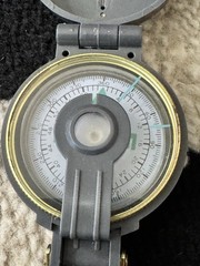 Coleman Engineer Lensatic Compass Pre Owned working camping hiking orienteering