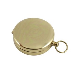 Golden Brass Pocket Compass – Portable Navigation Tool for Hiking & Camping