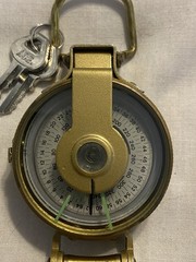 Vintage “Kiffe” Military Style Lensatic Compass Japan Liquid Filled Rare