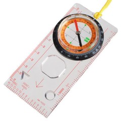 Compass Ruler Magnifying Scale Map Scout Hiking Camping Boating Orienteering