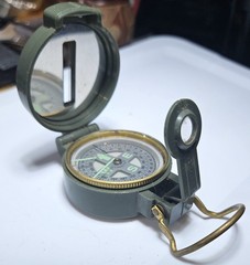 Vintage Engineer Lensatic Compass Japan Liquid Filled Military
