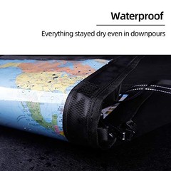 Map Case, Waterproof Military Hiking Map Pouch Holder with Clear Window Black