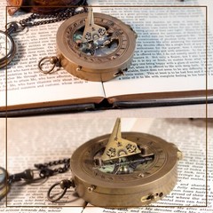 Personalized Custom Engraved Working compass with leather case, Gift for Husband