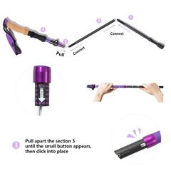 BISINNA Carbon Fiber Trekking Poles Cork Handle Pair