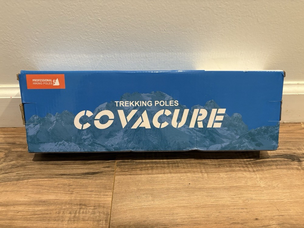 COVACURE Trekking Poles Collapsible Lightweight Hiking Sticks with Carry Bag New