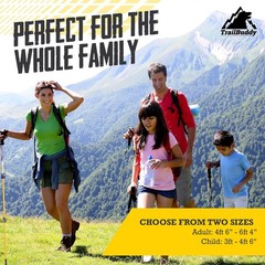 Lightweight Adjustable Aluminum Collapsible Hiking Poles – Pack of 2