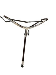 Quality Leather Shooting Trekking Walking STICK Folding SEAT Stool Chair