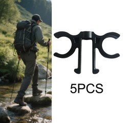 5x Trekking Rod Clips Carrying Buckles Portable Hiking Pole Clamps Hiking Rod