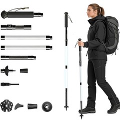 LED Trekking Pole,Lightweight Aluminum Hiking Poles for Women&Men,Collapsible…