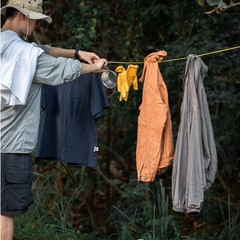 Portable Clothesline Camping Rope Adjustable Length Compact Palm-sized