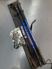 Aihoye Collapsible Lightweight Trekking Poles + Replacemnet Tips Blue