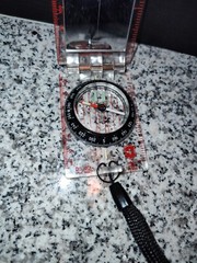 Original Military Field Compass w/Mirror & Strap Vintage Swiss Army DS40 Compass