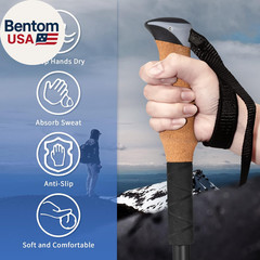 Trekking Hiking Poles – 2 Pack Adjustable Walking Sticks, Collapsible Lightweigh