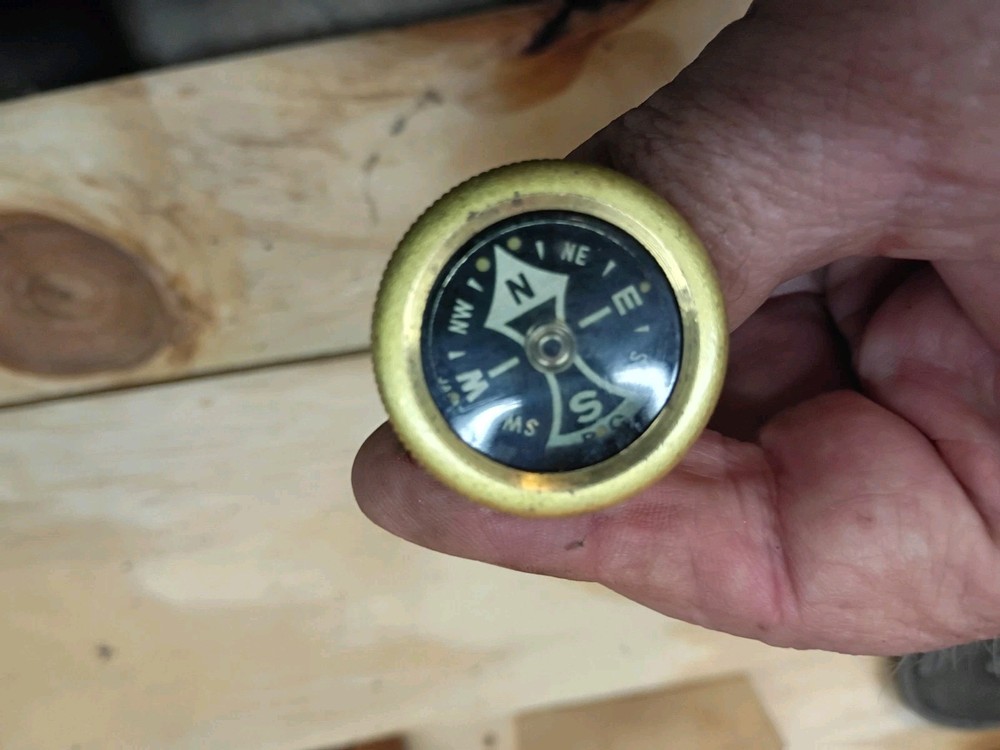 Vintage Brass Belt Compass