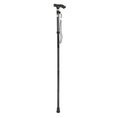 (Black)Aluminium Alloy Telescopic Walking Cane Trekking CH