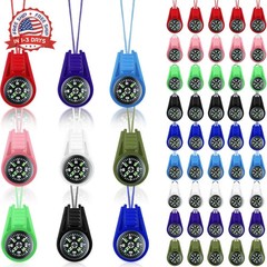 Compass for Kids Hiking and Survival Small Mini Pocket Compasses Keychain Lanyar