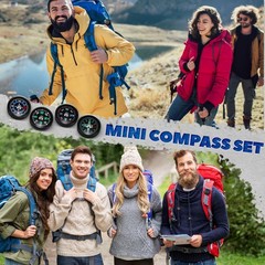 100 Pcs Mini Survival Compass 20mm – Oil Filled Pocket Compass for Camping, Hiki