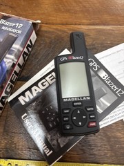 Magellan GPS Blazer 12 Satellite Navigator w/ Manual Parts Or Repair !