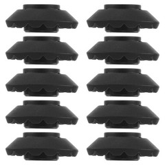 10Pcs Universal Fit Hiking Pole Mud Baskets Black Tpr Trekking Pole Tips