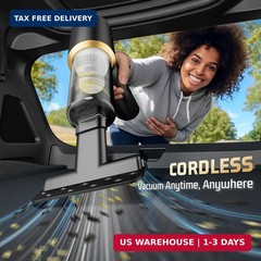 Cordless Car Vacuum Cleaner: Handheld Vacuum with 𝟏𝟔𝟎𝟎𝟎𝐏𝐚 Strong Suction,