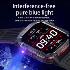 2026 Military GPS Smart Watch Money Detector Light Compass Waterproof Outdoor Sp
