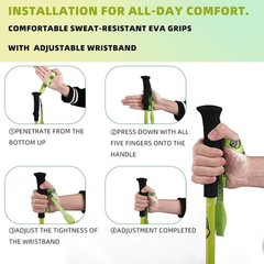 Carbon Fiber Lightweight Trekking Poles for Hiking (1-PCS)