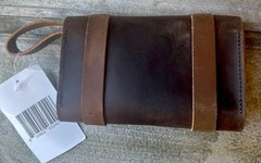 Ruck & River Leather Spice Wallet 6 Glass Jars Spice Rack – New
