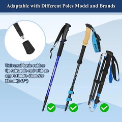 10-Piece Trekking Poles Accessories Set with Durable Rubber Tips & Cork Handles