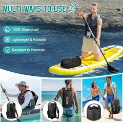 Dry Bag Waterproof Backpack for Women Men/20L Roll Top Dry Bags for 10L Black