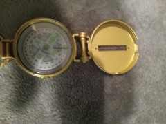 Vintage Liquid Filled LENSATIC Precision Pathfinder Engineer COMPASS Metal Case