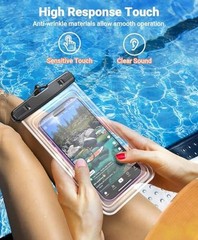 【2 Pack】 Waterproof Phone Pouch【Easy Lock & Heavy Duty】IPX8 Water Proof Cell