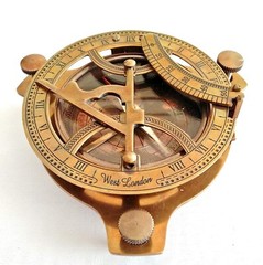 4 Inch Vintage Marine Antique Look Sundial Compass For Vastu & Collectibles Gift