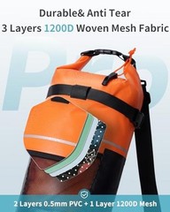 Waterproof Dry Bag for Women Men, 5L/10L/Roll Top Lightweight Dry 20L Orange