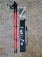 The Fit Life Hiking/Trekking/Walking Sticks | Red Aluminum Adjustable Poles