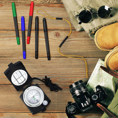8 Pcs Land Navigation Kit Includes 5 Military Map Markers Lensatic Military Comp