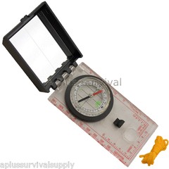 Map Pocket Compass Ruler Lanyard Mirror Survival Kits
