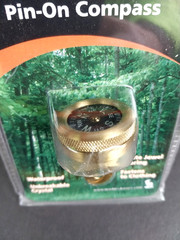 Marbles Brass Compass Pin-on Waterproof Agate Jewel Bearing MR1141 NOS