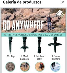 TrailBuddy Hiking Trekking Poles Adjustable Aluminum Cork Grip w/ Accessories