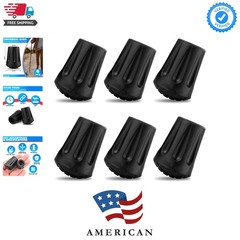 6 Pcs Hiking Pole Tips Hiking Accessories – Cane Rubber Tips Replacement Hiki…