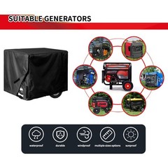 Heavy Duty Outdoor Generator Cover in 600D Oxford Fabric for Large Generators