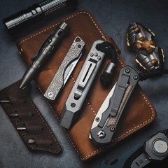 KeyUnity KR00 EDC Pocket Pry Bar Bit Bar Titanium Multitool with Pocket Clip
