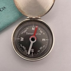 Tiffany & Co. Sterling Silver “1837 Makers Collection” Compass, with Orig. Pouch