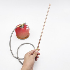 Stainless Steel Hose Fire Starter with Purple Copper Pipe for Outdoor Use