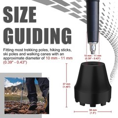 Replacement Rubber Tips for Trekking Poles & Walking Sticks – Anti-Slip, Shock-A