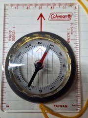 Vintage Coleman Map Compass, 2 Scale, With Cord – Works Well