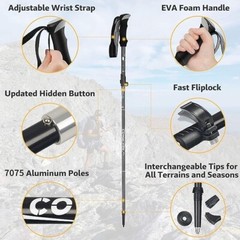 Bastones de trekking Bastones de senderismo plegables – Bastones de trekking.